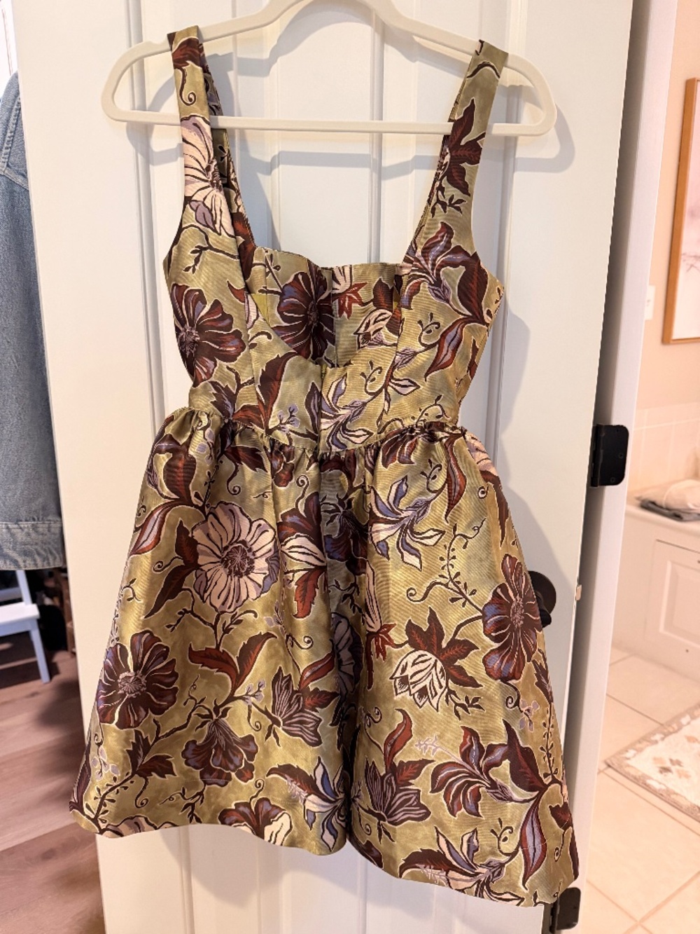 Alemais Citron Flounce Mini Dress